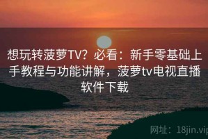 想玩转菠萝TV？必看：新手零基础上手教程与功能讲解，菠萝tv电视直播软件下载