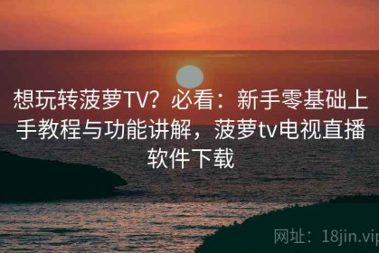 想玩转菠萝TV？必看：新手零基础上手教程与功能讲解，菠萝tv电视直播软件下载