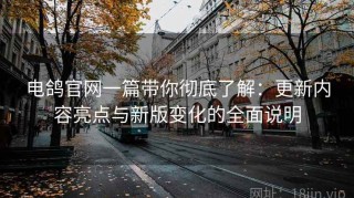 电鸽官网一篇带你彻底了解：更新内容亮点与新版变化的全面说明
