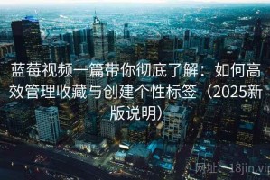 蓝莓视频一篇带你彻底了解：如何高效管理收藏与创建个性标签（2025新版说明）