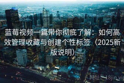 蓝莓视频一篇带你彻底了解：如何高效管理收藏与创建个性标签（2025新版说明）