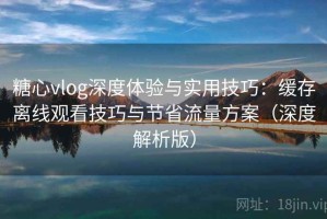 糖心vlog深度体验与实用技巧：缓存离线观看技巧与节省流量方案（深度解析版）