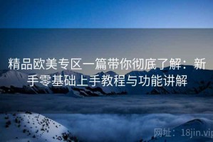 精品欧美专区一篇带你彻底了解：新手零基础上手教程与功能讲解