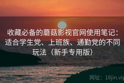 收藏必备的蘑菇影视官网使用笔记：适合学生党、上班族、通勤党的不同玩法（新手专用版）