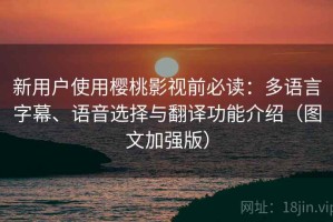 新用户使用樱桃影视前必读：多语言字幕、语音选择与翻译功能介绍（图文加强版）