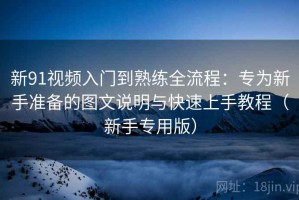 新91视频入门到熟练全流程：专为新手准备的图文说明与快速上手教程（新手专用版）