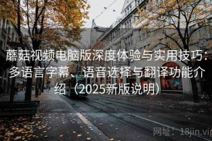 蘑菇视频电脑版深度体验与实用技巧：多语言字幕、语音选择与翻译功能介绍（2025新版说明）