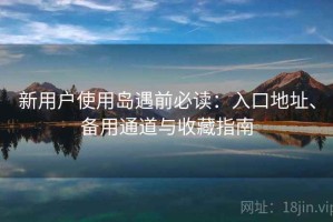 新用户使用岛遇前必读：入口地址、备用通道与收藏指南
