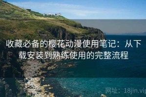 收藏必备的樱花动漫使用笔记：从下载安装到熟练使用的完整流程