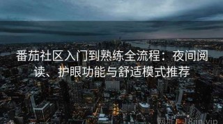 番茄社区入门到熟练全流程：夜间阅读、护眼功能与舒适模式推荐