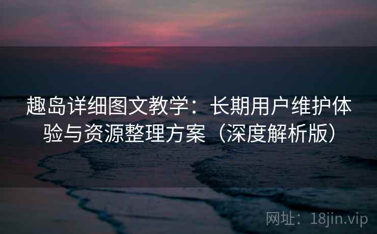 趣岛详细图文教学：长期用户维护体验与资源整理方案（深度解析版）