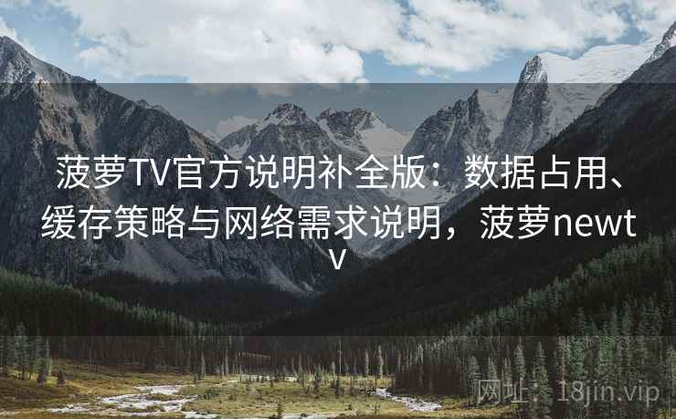 菠萝TV官方说明补全版：数据占用、缓存策略与网络需求说明，菠萝newtv