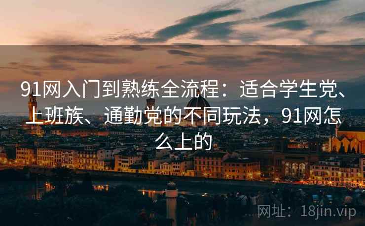 91网入门到熟练全流程：适合学生党、上班族、通勤党的不同玩法，91网怎么上的