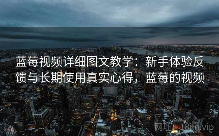 蓝莓视频详细图文教学：新手体验反馈与长期使用真实心得，蓝莓的视频