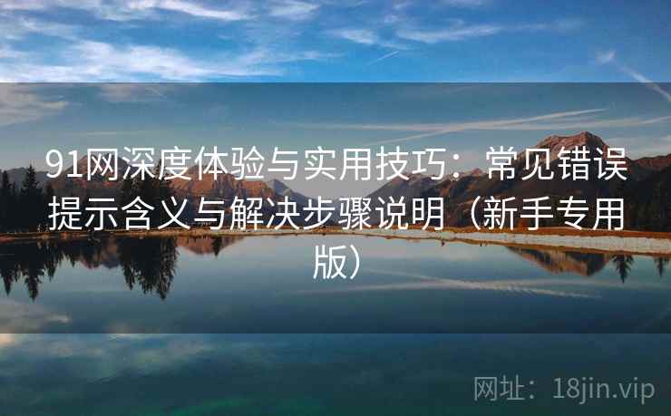 91网深度体验与实用技巧:常见错误提示含义与解决步骤说明(新手专用版) 91网深度体验与实用技巧:常见错误提示含义与解决步骤说明(新手专用版)
