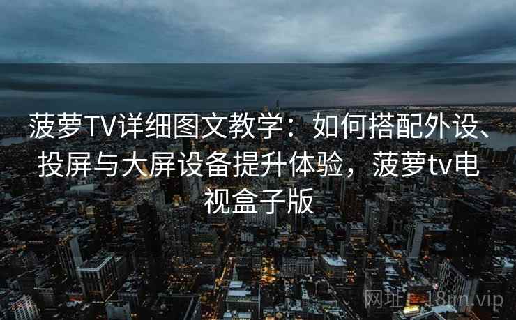菠萝TV详细图文教学:如何搭配外设、投屏与大屏设备提升体验,菠萝tv电视盒子版 菠萝TV详细图文教学:如何搭配外设、投屏与大屏设备提升体验,菠萝tv电视盒子版