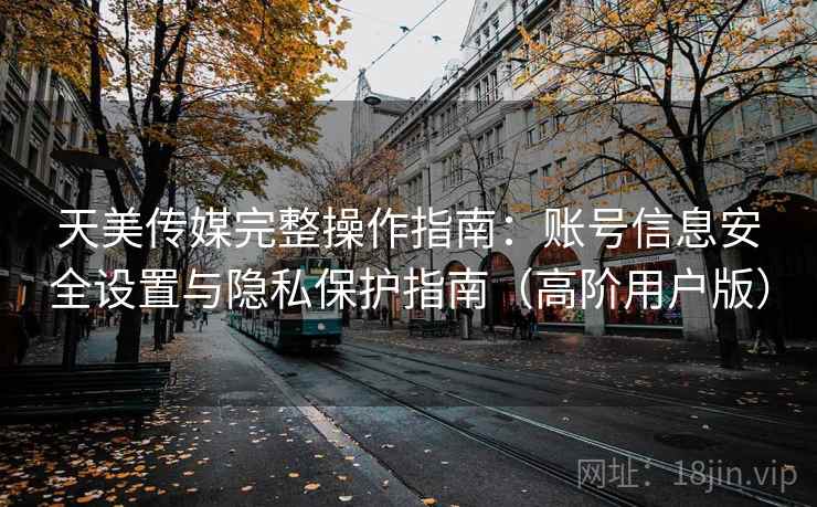 天美传媒完整操作指南:账号信息安全设置与隐私保护指南(高阶用户版) 天美传媒完整操作指南:账号信息安全设置与隐私保护指南(高阶用户版)
